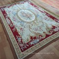 6X9 Traditional Floral Red Wool French Rugs Chinese Aubusson Rug for Bedroom Living Room